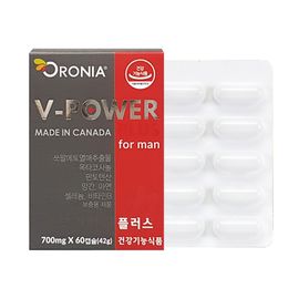 [Oronia] Vpower Plus 60 Capsules_Men's Health, Prostate Health, Dietary Supplement, Immunity, Saw Palmetto_Made in Canada